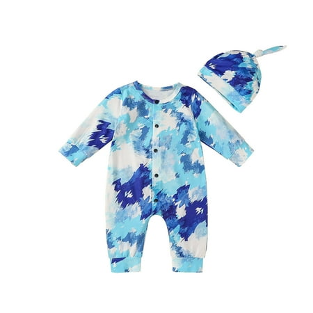 Toddler Baby Boy Girl Clothes Newborn Kids Infant Baby Boys Girls Long Sleeve Tie Dye Patchwork Romper Jumpsuit With Hat Outfits Set 2Pcs Clothes
Toddler Baby Boy Girl Clothes Newborn Kids Infant Baby Boys Girls Long Sleeve Tie Dye Patchwork Romper Jumpsuit With Hat Outfits Set 2Pcs Clothes