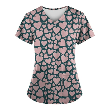 Cakiesky Women s Scrub Tops with Designs Moisture-Wicking V-Neck Printed Short-Sleeve St Patricks Day Shirt with Pockets Navy M
Cakiesky Women s Scrub Tops with Designs Moisture-Wicking V-Neck Printed Short-Sleeve St Patricks Day Shirt with Pockets Navy M