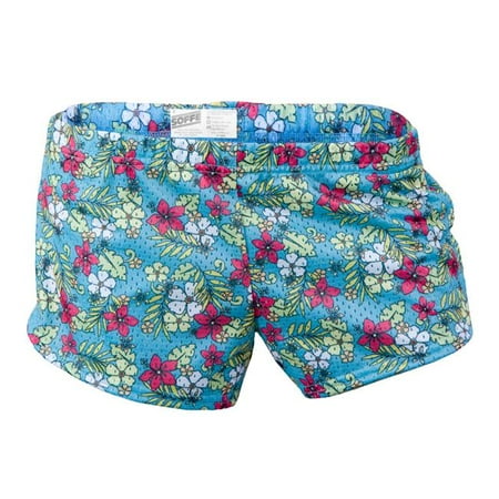 Soffe 461VPRPALXSM Junior Mesh Print Teeny Tiny Short, Aloha - Extra Small