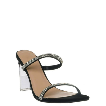 Clear Heel Rhinestone Mules - Women Dress Slipper 
Clear Heel Rhinestone Mules - Women Dress Slipper