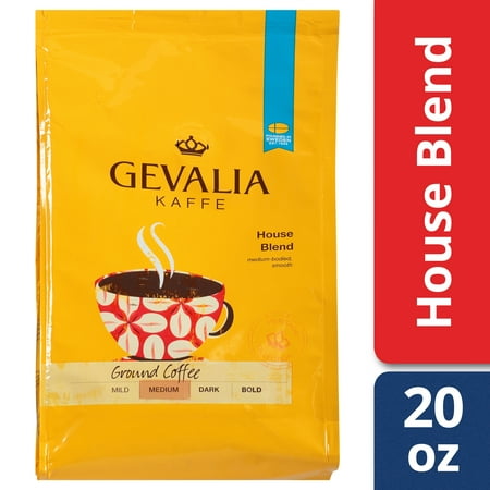 Gevalia House Blend Ground Coffee, Caffeinated, 20 oz Bag