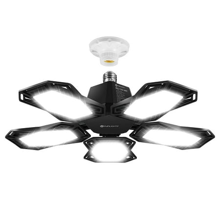 YUNLIGHTS 180W LED Garage Light 18000LM Flood Light 5 Deformable Panels Garage Ceiling Light E26 LED Shop Light for Workshop Bas
YUNLIGHTS 180W LED Garage Light 18000LM Flood Light 5 Deformable Panels Garage Ceiling Light E26 LED Shop Light for Workshop Bas