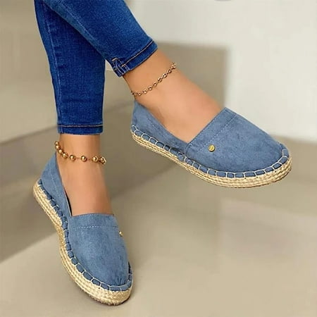 Summer Savings Clearance! Zpanxa Womens Casual Shoes Womens Low Cut Sleeve Solid Color Flat Heel Round Toe Straw Flat Canvas Shoes Light Blue 36
Summer Savings Clearance! Zpanxa Womens Casual Shoes Womens Low Cut Sleeve Solid Color Flat Heel Round Toe Straw Flat Canvas Shoes Light Blue 36