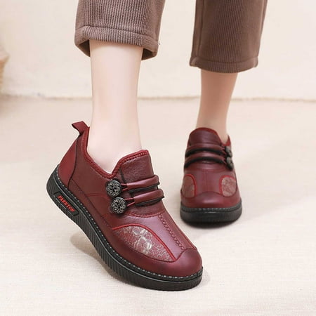 Fitoron Winter Shoes for Women Flat Plush Warm Shoes Fuzzy Ankle Snow Boots Christmas Gift- Red 6
Fitoron Winter Shoes for Women Flat Plush Warm Shoes Fuzzy Ankle Snow Boots Christmas Gift- Red 6