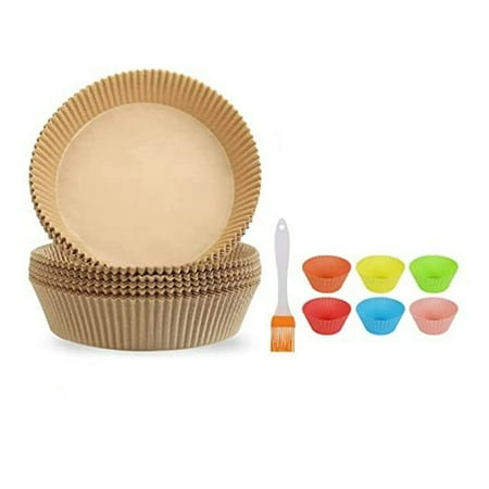 Liner Paper 100Pcs Non-Stick Disposable Paper Baking Paper with Brush&Muffin Cup for Baking Grilling
Liner Paper 100Pcs Non-Stick Disposable Paper Baking Paper with Brush&Muffin Cup for Baking Grilling