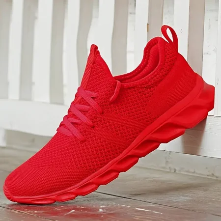 Men‘s Breathable Lightweight Woven Running Shoes