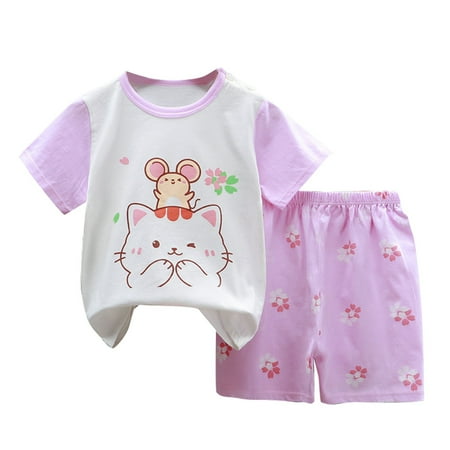 Rovga Outfits For Toddler Girls Summer New Cute Cartoon Pattern Short Sleeved T Shirt Casual Shorts Suit Two Piece Set
Rovga Outfits For Toddler Girls Summer New Cute Cartoon Pattern Short Sleeved T Shirt Casual Shorts Suit Two Piece Set