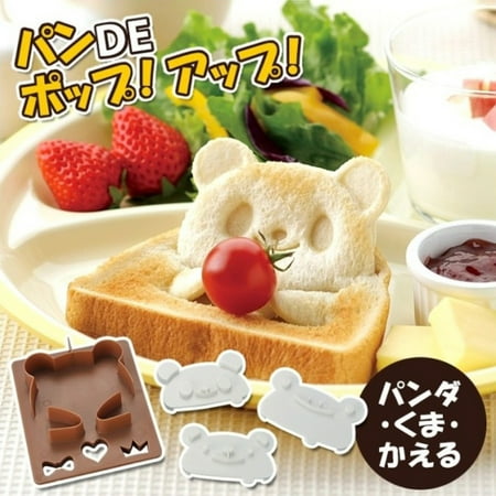 3D Sandwich Bear Face Mold Shaper Bread Cutter With 3 Expression Safe DIY Mould
