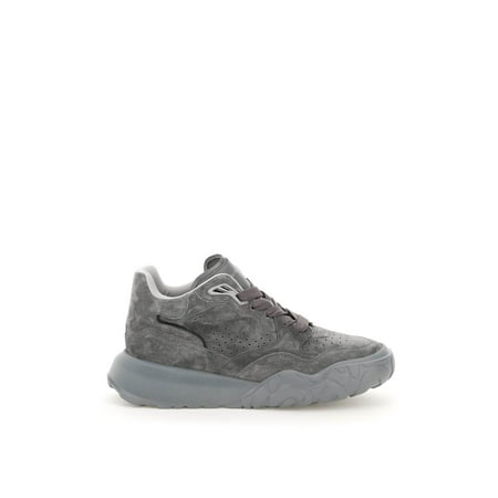 Alexander Mcqueen Suede Leather Court Mid-Top Sneakers