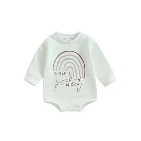 Newborn Baby Jumpsuit Casual Long Sleeve Crew Neck Rainbow Letters Print Fall Romper Clothes for Infant Boys Girls
Newborn Baby Jumpsuit Casual Long Sleeve Crew Neck Rainbow Letters Print Fall Romper Clothes for Infant Boys Girls