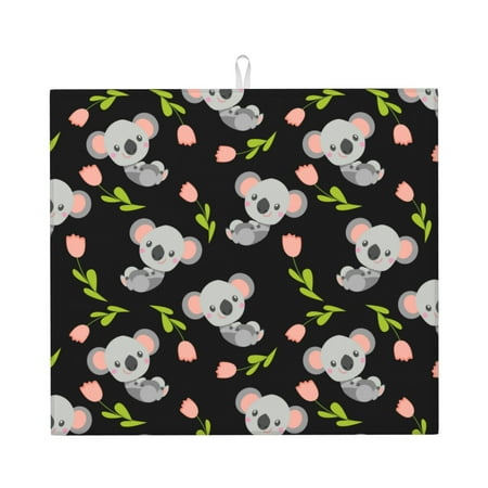 Dish Drying Mats for Kitchen Counter Pink Tulip Gray Koala 16x18in Dish Drying Pad Coffee Mat with Hanging Loop Super absorbent Kitchen Counter Mat Coffee Bar Accessories
Dish Drying Mats for Kitchen Counter Pink Tulip Gray Koala 16x18in Dish Drying Pad Coffee Mat with Hanging Loop Super absorbent Kitchen Counter Mat Coffee Bar Accessories