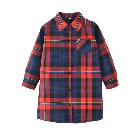 Binhe Kids Casual Shirt Girls Toddler Plaid Pleated Mini Dress Button Down Plaid Flannel Shirts Long Sleeve Casual Dress Medium to Long Lapel Plaid Shirt Top for Comfort and Breathability
Binhe Kids Casual Shirt Girls Toddler Plaid Pleated Mini Dress Button Down Plaid Flannel Shirts Long Sleeve Casual Dress Medium to Long Lapel Plaid Shirt Top for Comfort and Breathability