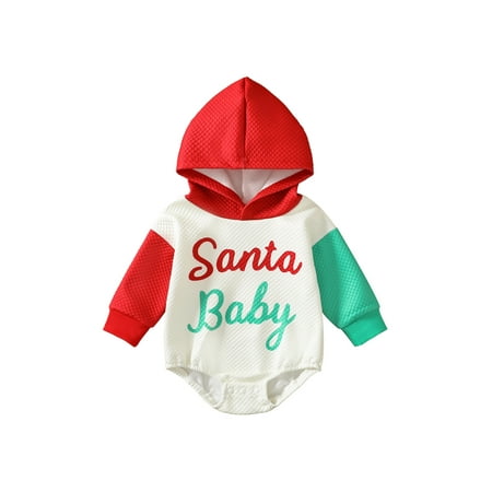 IZhansean Newborn Infant Baby Girl Boy Christmas Bodysuit Long Sleeve Santa Letter Printed Hooded Jumpsuit Clothes White 0-3 Months
IZhansean Newborn Infant Baby Girl Boy Christmas Bodysuit Long Sleeve Santa Letter Printed Hooded Jumpsuit Clothes White 0-3 Months