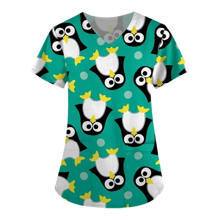 TKing Fashion Women Plus Size Scrubs Top V-Neck Short Sleeve Floral Pockets Work Blouse for Women Dark Green 4XL
TKing Fashion Women Plus Size Scrubs Top V-Neck Short Sleeve Floral Pockets Work Blouse for Women Dark Green 4XL