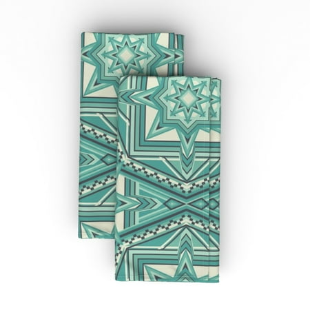 Cotton Sateen Dinner Napkins (Set of 2) - Eye Mint Southwest Geometric Mandala Ojo De Dios Print Cloth Dinner Napkins by Spoonflower
Cotton Sateen Dinner Napkins (Set of 2) - Eye Mint Southwest Geometric Mandala Ojo De Dios Print Cloth Dinner Napkins by Spoonflower