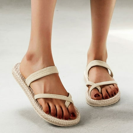 ERTUTUYI Women Slippers Flat Thong Slippers Espadrilles Flip Flops Beach Slippers Fashion Slippers Flat Bottom Summer Beach Slippers Beige 40
ERTUTUYI Women Slippers Flat Thong Slippers Espadrilles Flip Flops Beach Slippers Fashion Slippers Flat Bottom Summer Beach Slippers Beige 40