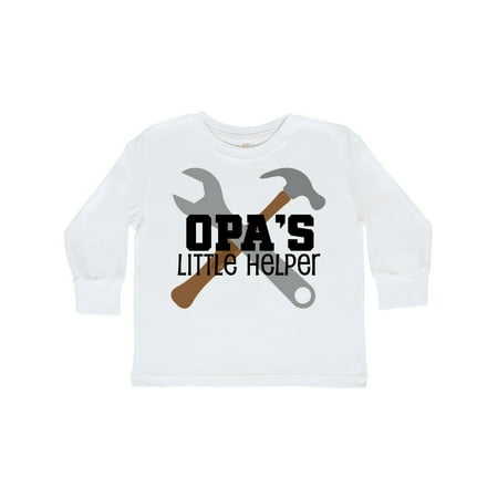 Inktastic Opa Little Helper Grandkid Gift Gift Toddler Boy Girl Long Sleeve T-Shirt