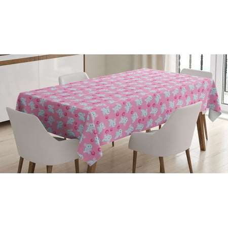 Animal Tablecloth Girls Design Pattern with Happy Animals Joyful Fun Playing Dots Rectangle Satin Table Cover Accent for Dining Room and Kitchen 60 X 90 Pale Blue Pink by Ambesonne
Animal Tablecloth Girls Design Pattern with Happy Animals Joyful Fun Playing Dots Rectangle Satin Table Cover Accent for Dining Room and Kitchen 60 X 90 Pale Blue Pink by Ambesonne