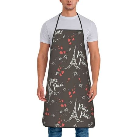 Apron for Men Women Eiffel Towers heart Waterproof Chef Kitchen Baking Apron with Long Ties Aprons for Cooking Baking and Gardening Kitchen Collection
Apron for Men Women Eiffel Towers heart Waterproof Chef Kitchen Baking Apron with Long Ties Aprons for Cooking Baking and Gardening Kitchen Collection
