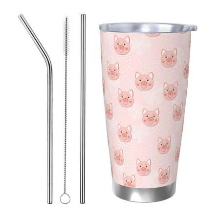 Gaeub Cute Pig Face Print 20-Ounce Stainless Steel Car Cup Tumblers Cups with Lids and Straw Coffee Cups for Adults Kids Home Car Office School Travel Party-Straw Three-piece Set
Gaeub Cute Pig Face Print 20-Ounce Stainless Steel Car Cup Tumblers Cups with Lids and Straw Coffee Cups for Adults Kids Home Car Office School Travel Party-Straw Three-piece Set