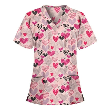 Women Scrub_Top Working Uniform Blouse Short Sleeve V-Neck Workwear T-Shirt with Pocket Comfy Tops M
Women Scrub_Top Working Uniform Blouse Short Sleeve V-Neck Workwear T-Shirt with Pocket Comfy Tops M