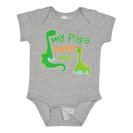 Inktastic My Papa Loves Me Dinosaur Gift Baby Boy Bodysuit