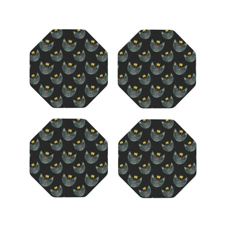 Coasters Set of 4 - Faces Of The Cat Drink Coasters for Tabletop Protection Leather Coasters for Living Room Decor and Housewarming Gift Octagon
Coasters Set of 4 - Faces Of The Cat Drink Coasters for Tabletop Protection Leather Coasters for Living Room Decor and Housewarming Gift Octagon