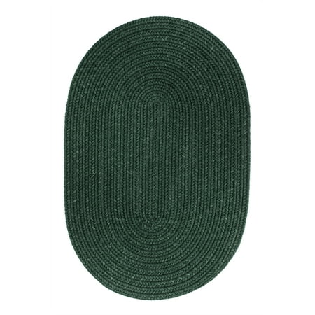Rhody Rug S105R024X096 Solid 2x8 Wool Rug Hunter Green