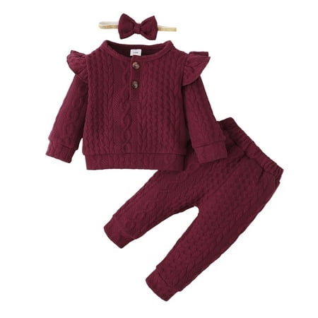 2T Toddler Baby Girls Clothes 2-3T Baby Girls Outfits Solid Color Ruffle Long Sleeve Top Pants Headband 3PCS Winter Outfits Red
2T Toddler Baby Girls Clothes 2-3T Baby Girls Outfits Solid Color Ruffle Long Sleeve Top Pants Headband 3PCS Winter Outfits Red