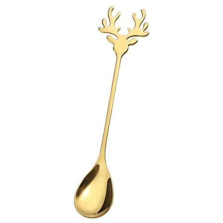Stainless Steel Cartoon Christmas Elk Spoon Cute Deer Head Mini Ice Cream Spoon Coffee Dessert Stirring Spoon Tableware Gift
Stainless Steel Cartoon Christmas Elk Spoon Cute Deer Head Mini Ice Cream Spoon Coffee Dessert Stirring Spoon Tableware Gift