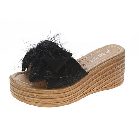 House Slippers for Women Sandals Women Slope Heel Open Toe Bow-Knot Slippers Comfy Beach Shoes Flip Flop
House Slippers for Women Sandals Women Slope Heel Open Toe Bow-Knot Slippers Comfy Beach Shoes Flip Flop