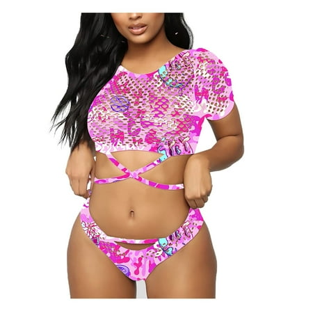 AnuirheiH Women Sexy Lingerie Set Sexy Net Gauze Print Two-piece Hollow Briefs Clearance
AnuirheiH Women Sexy Lingerie Set Sexy Net Gauze Print Two-piece Hollow Briefs Clearance