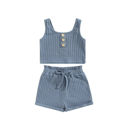 Wassery Toddler Baby Girl Summer Clothes Shorts Set 2PCS Ribbed Tank Top Camisole and Drawstring Shorts 6M-4T
Wassery Toddler Baby Girl Summer Clothes Shorts Set 2PCS Ribbed Tank Top Camisole and Drawstring Shorts 6M-4T