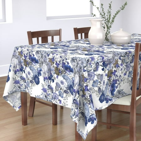 Cotton Sateen Tablecloth 90 Square - Blue Flowers Vines Floral Antique Botanical Spring Print Custom Table Linens by Spoonflower
Cotton Sateen Tablecloth 90 Square - Blue Flowers Vines Floral Antique Botanical Spring Print Custom Table Linens by Spoonflower