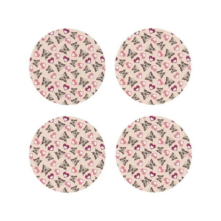 Picia Beautiful Butterflies and Hearts Printed Leather Coasters for Drinks 4 Drink Coasters Set of 4 for Tabletop Protection Handmade Luxurious Home Décor and Housewarming Gift -Round Shape
Picia Beautiful Butterflies and Hearts Printed Leather Coasters for Drinks 4 Drink Coasters Set of 4 for Tabletop Protection Handmade Luxurious Home Décor and Housewarming Gift -Round Shape