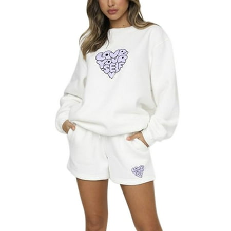LBECLEY Lace Swim Shorts for Women Women s Autumn and Winter Fashion Solid Color Round Neck Word Pattern Long Sleeved Sports Sweatshirt Shorts Suits Maternity Swim Shirts Women White S
LBECLEY Lace Swim Shorts for Women Women s Autumn and Winter Fashion Solid Color Round Neck Word Pattern Long Sleeved Sports Sweatshirt Shorts Suits Maternity Swim Shirts Women White S