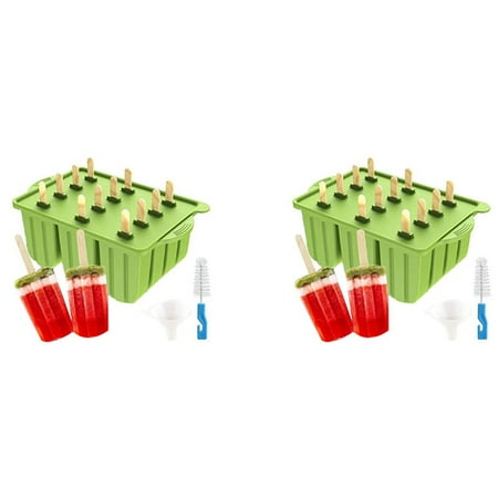 2X Silicone Popsicle Mold Frozen Popsicle Mold Maker for Popsicle Ice Cream with 100PCS Popsicle Sticks Popsicle Bags
2X Silicone Popsicle Mold Frozen Popsicle Mold Maker for Popsicle Ice Cream with 100PCS Popsicle Sticks Popsicle Bags