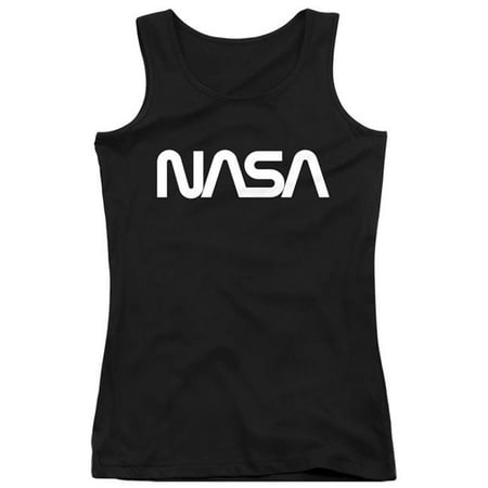 Trevco Sportswear NASA143B-JTK-5 NASA & Worm Logo-Juniors Tank Top, Black - 2X