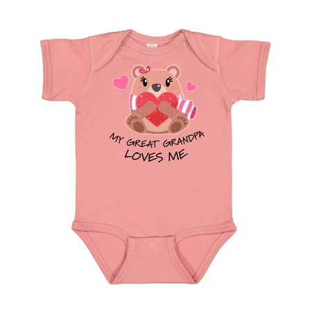 Inktastic My Great Grandpa Loves me- bear and hearts Gift Baby Boy or Baby Girl Bodysuit
Inktastic My Great Grandpa Loves me- bear and hearts Gift Baby Boy or Baby Girl Bodysuit