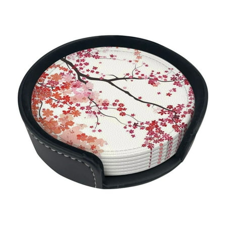 Hand-painted designs of flowers Billiard coasters with bracket Round leather coasters 6-piece set of coasters suitable for home kitchen bar
Hand-painted designs of flowers Billiard coasters with bracket Round leather coasters 6-piece set of coasters suitable for home kitchen bar
