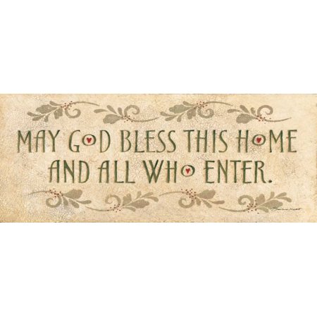 May God Bless This Hom Stretched Canvas - Stephanie Marrott (10 x 20)