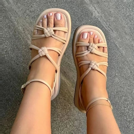 XIAQUJ Fashion Summer Women Sandals Flat Bottom Thick Bottom Open Toe Breathable Comfortable Buckle Solid Color Party Style Sandals for Women Beige 8(40)
XIAQUJ Fashion Summer Women Sandals Flat Bottom Thick Bottom Open Toe Breathable Comfortable Buckle Solid Color Party Style Sandals for Women Beige 8(40)
