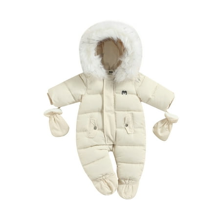 Jamlynbo Newborn Baby Girls Boys Zipper Down Jumpsuits with Gloves Winter Warm Romper Hoodies Coat Outfits
Jamlynbo Newborn Baby Girls Boys Zipper Down Jumpsuits with Gloves Winter Warm Romper Hoodies Coat Outfits