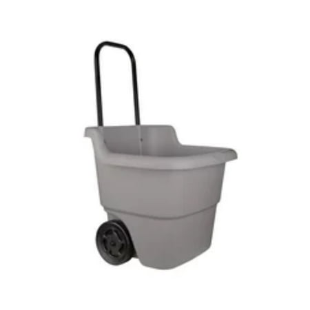 Suncast 15 Gallon Resin Rolling Lawn and Utility Cart with Retractable Handle