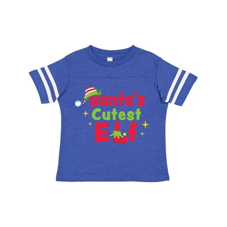 Inktastic Christmas Santa s Cutest Elf Gift Toddler Boy or Toddler Girl T-Shirt