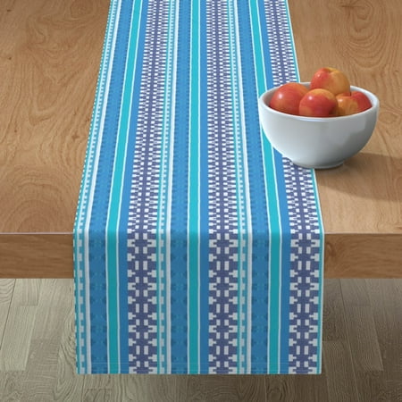 Cotton Sateen Table Runner 90 - Colors 102 Tribal Striped Swiss Cross Geometric Lines Blue Boho American Print Custom Table Linens by Spoonflower
Cotton Sateen Table Runner 90 - Colors 102 Tribal Striped Swiss Cross Geometric Lines Blue Boho American Print Custom Table Linens by Spoonflower