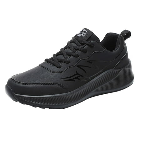 Sneakers for Men Fashion Autumn Men Sports Shoes Flat Thick Bottom Non Slip Lace Up Waterproof Upper Comfortable Mens Sneakers Pu Black 41
Sneakers for Men Fashion Autumn Men Sports Shoes Flat Thick Bottom Non Slip Lace Up Waterproof Upper Comfortable Mens Sneakers Pu Black 41