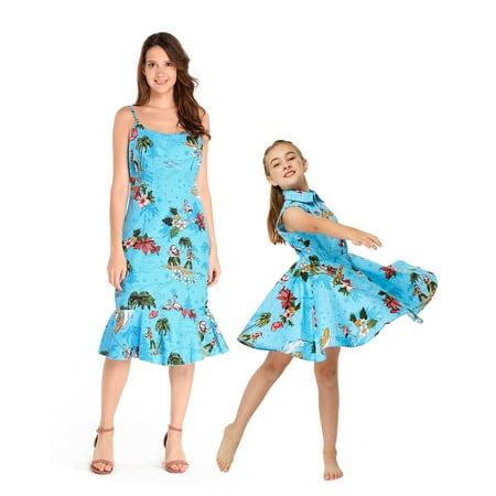 Matching Hawaiian Luau Mother Mermaid Dress Daughter Shirt Dress in Christmas Santa in Hawaii
Matching Hawaiian Luau Mother Mermaid Dress Daughter Shirt Dress in Christmas Santa in Hawaii