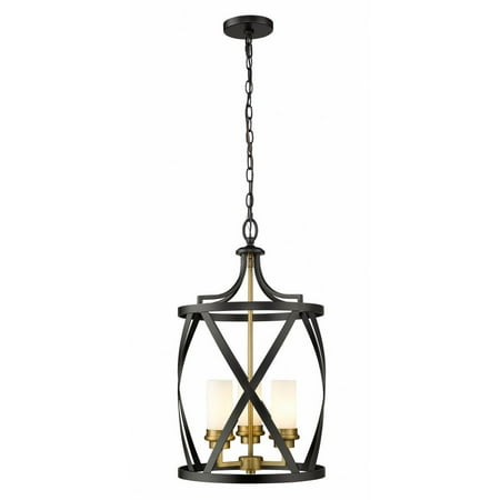 3 Light Pendant in Restoration Style 14 inches Wide By 24.75 inches High-Matte Black/Olde Brass Finish Bailey Street Home 372-Bel-4185949
3 Light Pendant in Restoration Style 14 inches Wide By 24.75 inches High-Matte Black/Olde Brass Finish Bailey Street Home 372-Bel-4185949