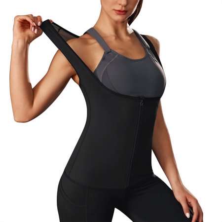 Eleady Sauna Sweat Suit for Women Waist Trainer Sweat Vest with Zipper for Workout(Black X-Large)
Eleady Sauna Sweat Suit for Women Waist Trainer Sweat Vest with Zipper for Workout(Black X-Large)